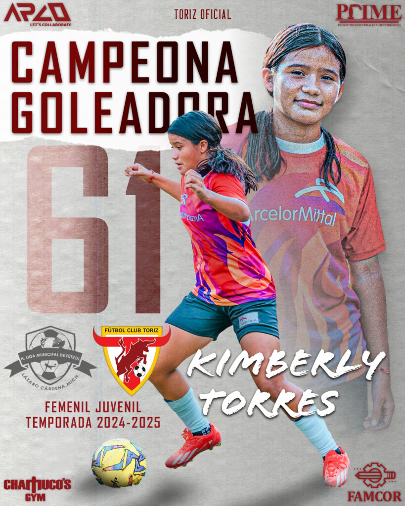 Campeona Goleadora Femenil Juvenil 2024-2025 Kimberly Torres